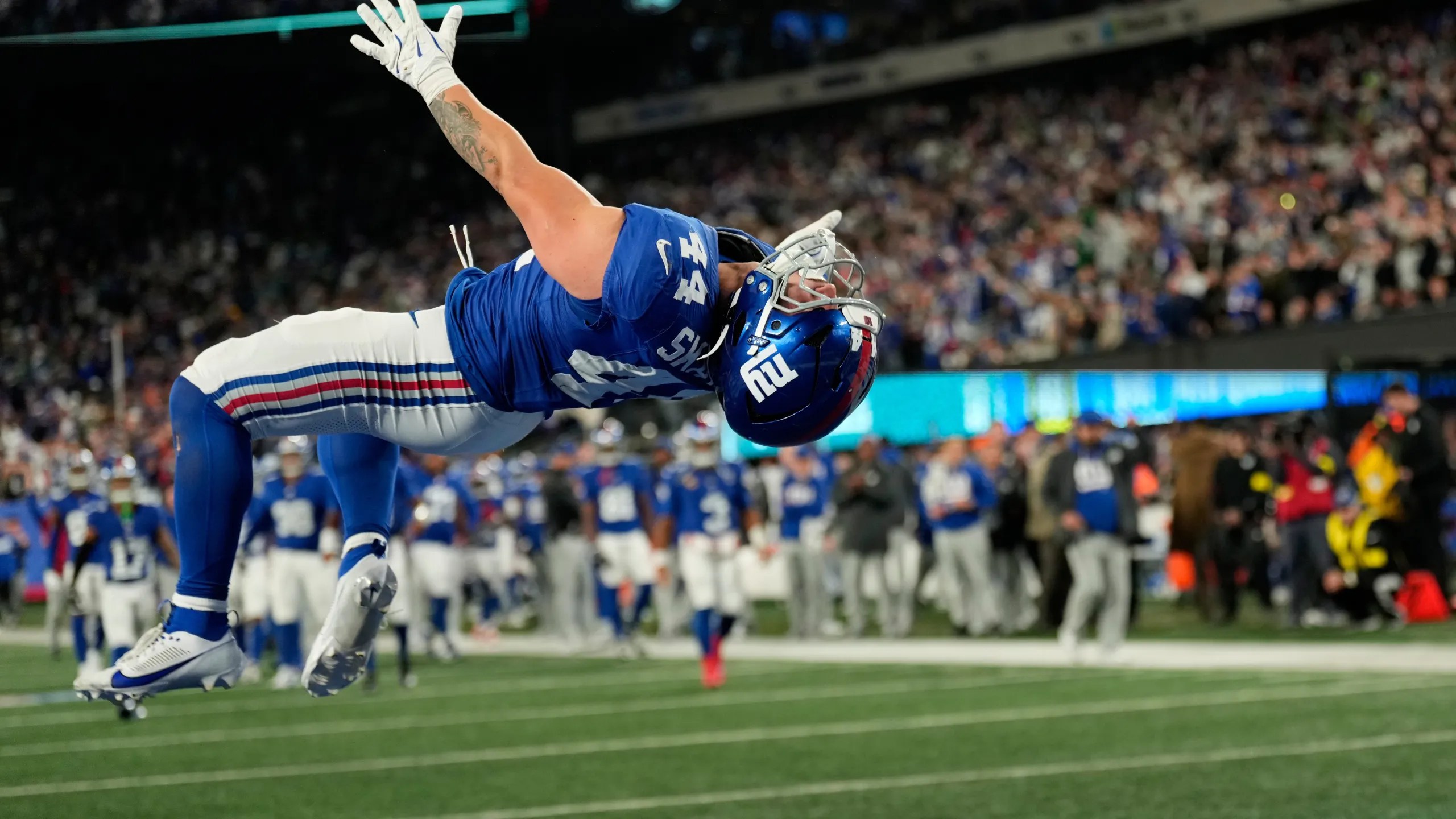 Heavy Personnel and Hard Running: Harbaugh’s Giants have arrived